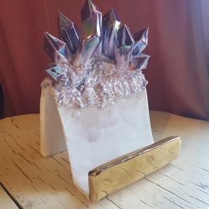 Ceramic crystal Card holder by Essarai Ceramics